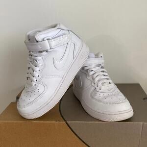 Nike Air Force 1 Mid ‘Triple White’ Kids Sneakers- SZ 12 C